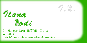 ilona modi business card